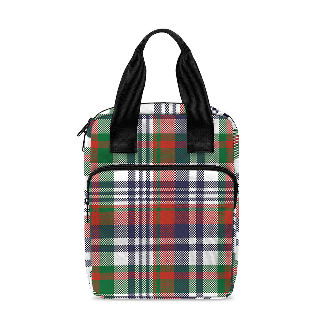 Christmas Madras Plaid Print Bible Tote Bag