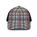 Christmas Madras Plaid Print Black Mesh Trucker Hat