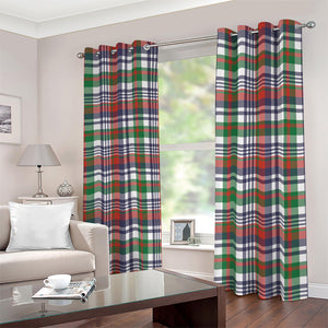 Christmas Madras Plaid Print Blackout Grommet Curtains