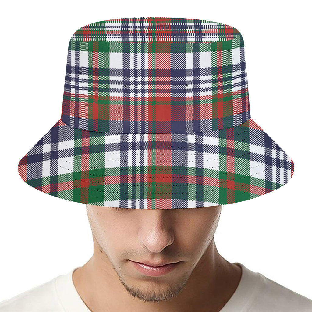 Christmas Madras Plaid Print Bucket Hat