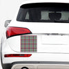 Christmas Madras Plaid Print Car Sticker