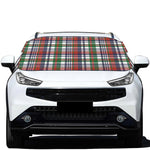 Christmas Madras Plaid Print Car Windshield Snow Cover