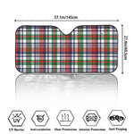 Christmas Madras Plaid Print Car Windshield Sun Shade