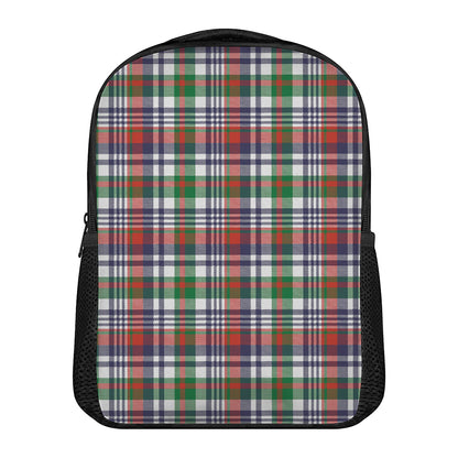 Christmas Madras Plaid Print Casual Backpack