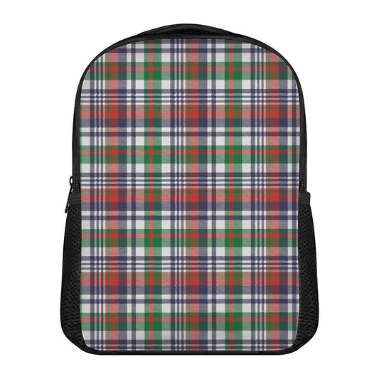Christmas Madras Plaid Print Casual Backpack