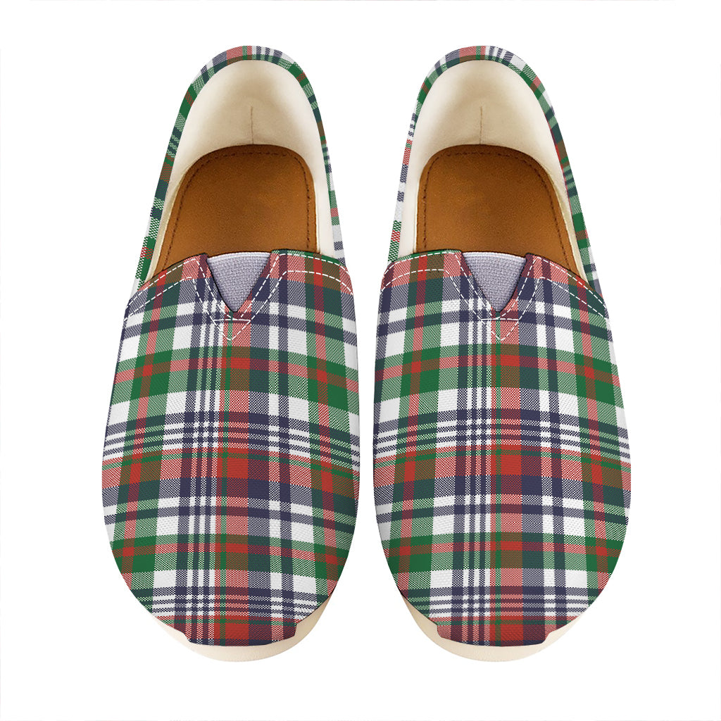 Christmas Madras Plaid Print Casual Shoes