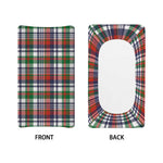 Christmas Madras Plaid Print Changing Pad Cover