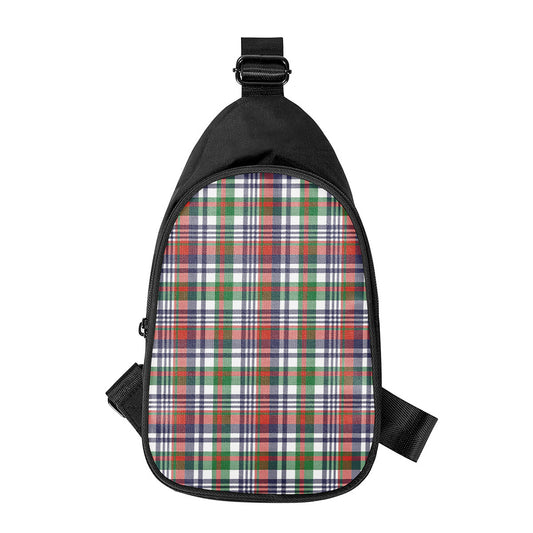 Christmas Madras Plaid Print Chest Bag