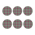 Christmas Madras Plaid Print Coaster Set