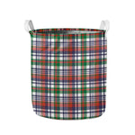 Christmas Madras Plaid Print Collapsible Laundry Basket
