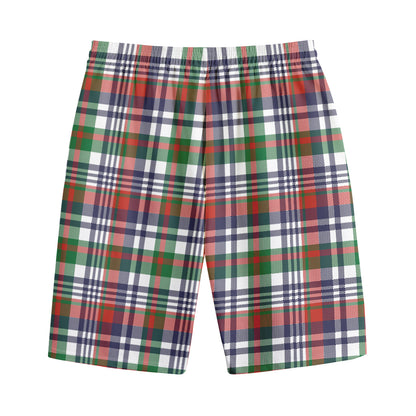Christmas Madras Plaid Print Cotton Shorts