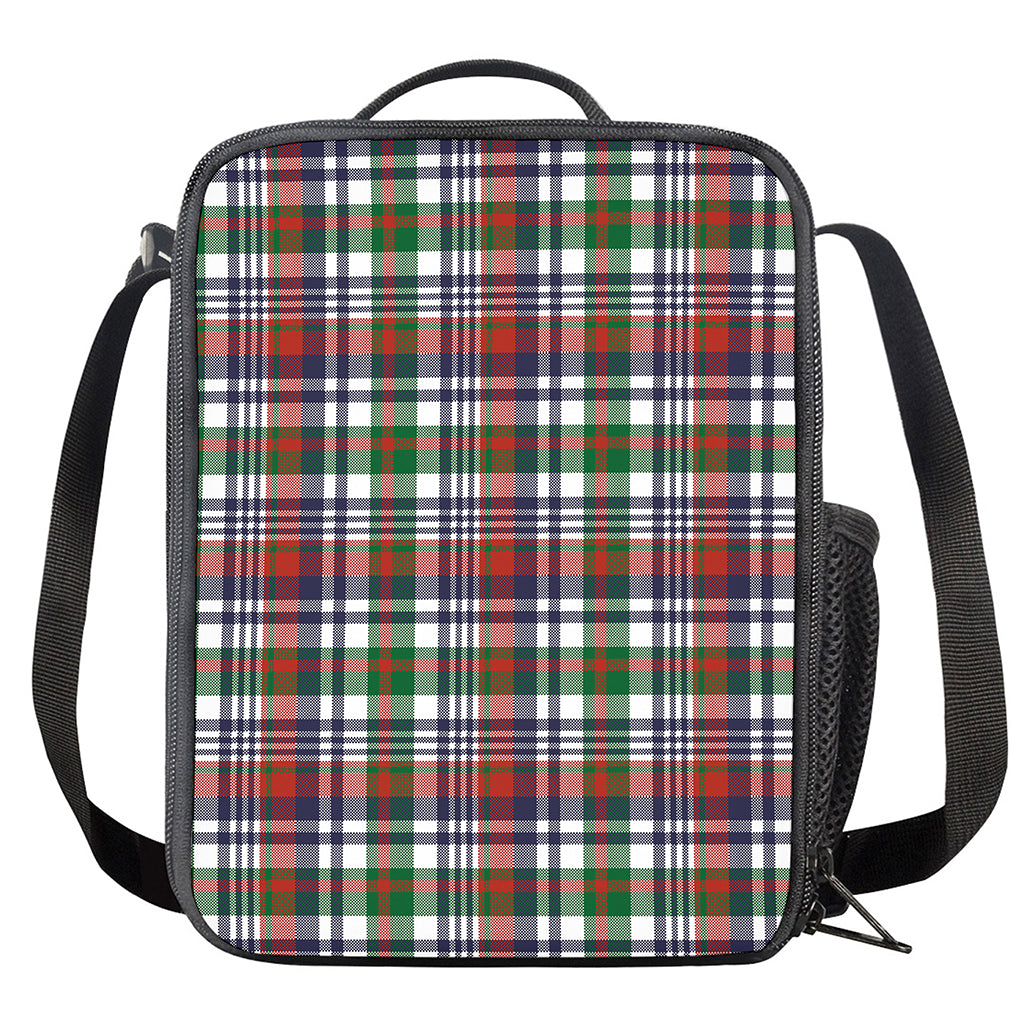 Christmas Madras Plaid Print Crossbody Lunch Bag