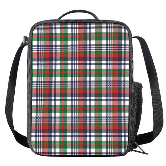 Christmas Madras Plaid Print Crossbody Lunch Bag