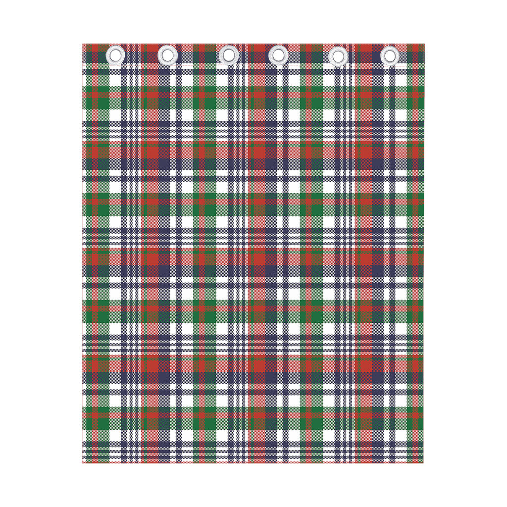 Christmas Madras Plaid Print Curtain