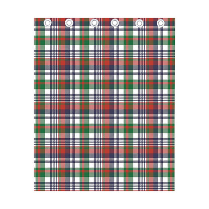 Christmas Madras Plaid Print Curtain