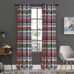 Christmas Madras Plaid Print Curtain