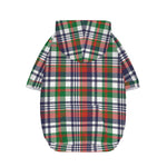 Christmas Madras Plaid Print Dog Zip Up Hoodie