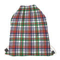 Christmas Madras Plaid Print Drawstring Bag