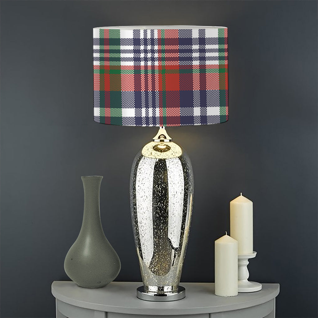 Christmas Madras Plaid Print Drum Lamp Shade