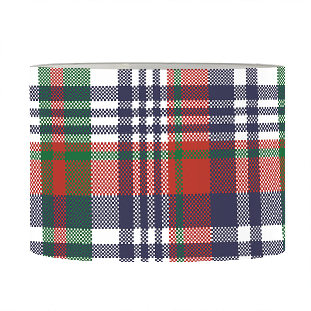 Christmas Madras Plaid Print Drum Lamp Shade