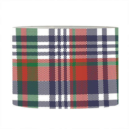 Christmas Madras Plaid Print Drum Lamp Shade