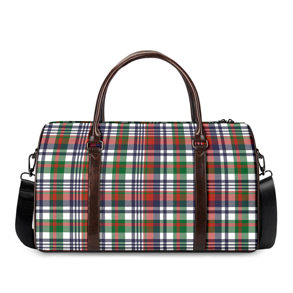 Christmas Madras Plaid Print Duffle Bag