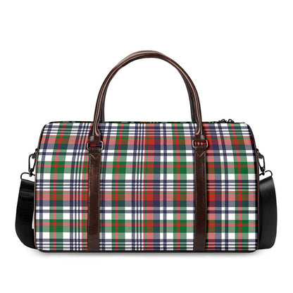 Christmas Madras Plaid Print Duffle Bag