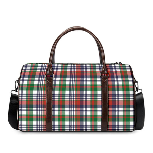 Christmas Madras Plaid Print Duffle Bag