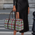 Christmas Madras Plaid Print Duffle Bag