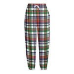 Christmas Madras Plaid Print Fleece Lined Knit Pants