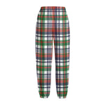 Christmas Madras Plaid Print Fleece Lined Knit Pants