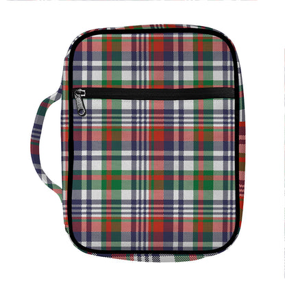 Christmas Madras Plaid Print Front Pocket Bible Bag