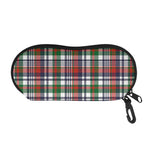 Christmas Madras Plaid Print Glasses Case
