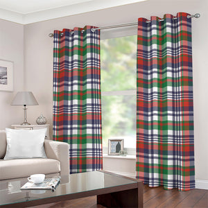 Christmas Madras Plaid Print Grommet Curtains