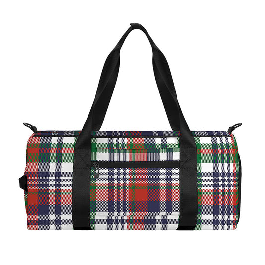 Christmas Madras Plaid Print Gym Bag
