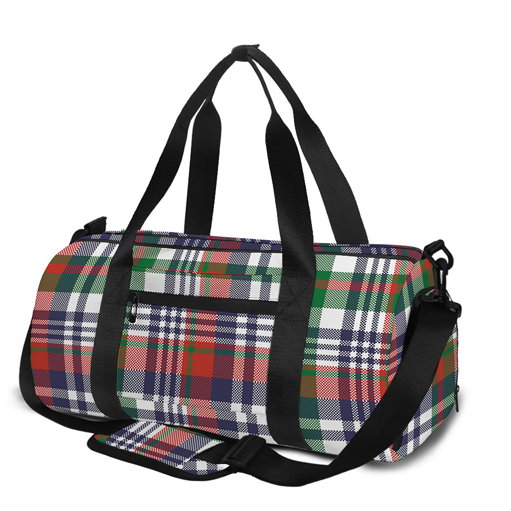 Christmas Madras Plaid Print Gym Bag