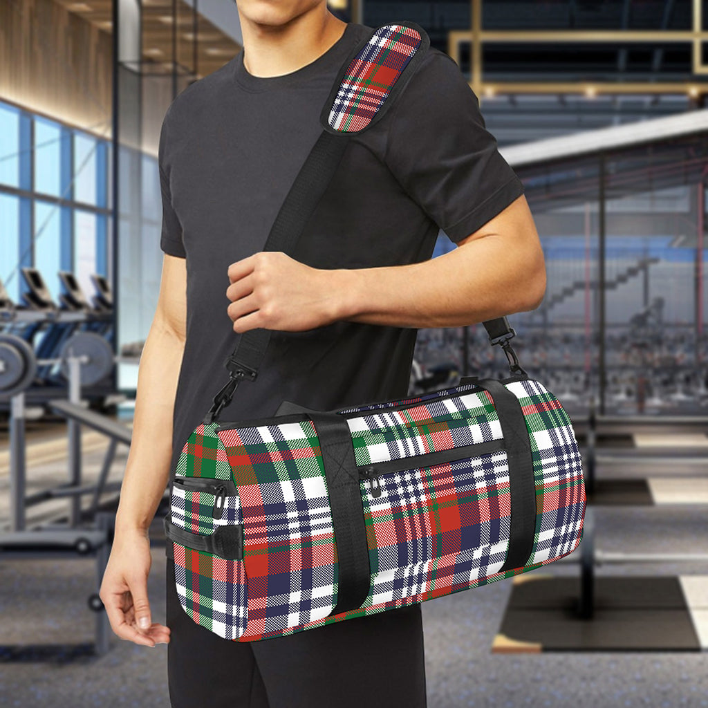 Christmas Madras Plaid Print Gym Bag