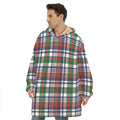 Christmas Madras Plaid Print Hoodie Blanket