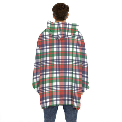 Christmas Madras Plaid Print Hoodie Blanket