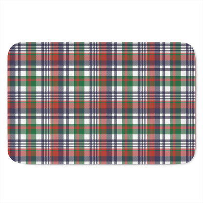 Christmas Madras Plaid Print Indoor Door Mat