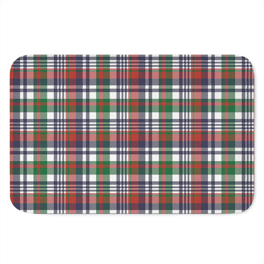 Christmas Madras Plaid Print Indoor Door Mat