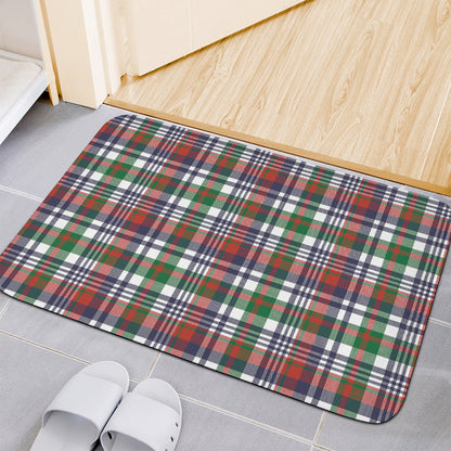 Christmas Madras Plaid Print Indoor Door Mat