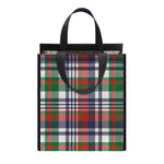 Christmas Madras Plaid Print Insulated Lunch Tote