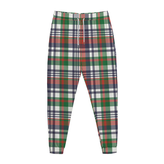 Christmas Madras Plaid Print Jogger Pants