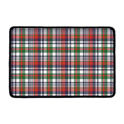 Christmas Madras Plaid Print Kitchen Mat