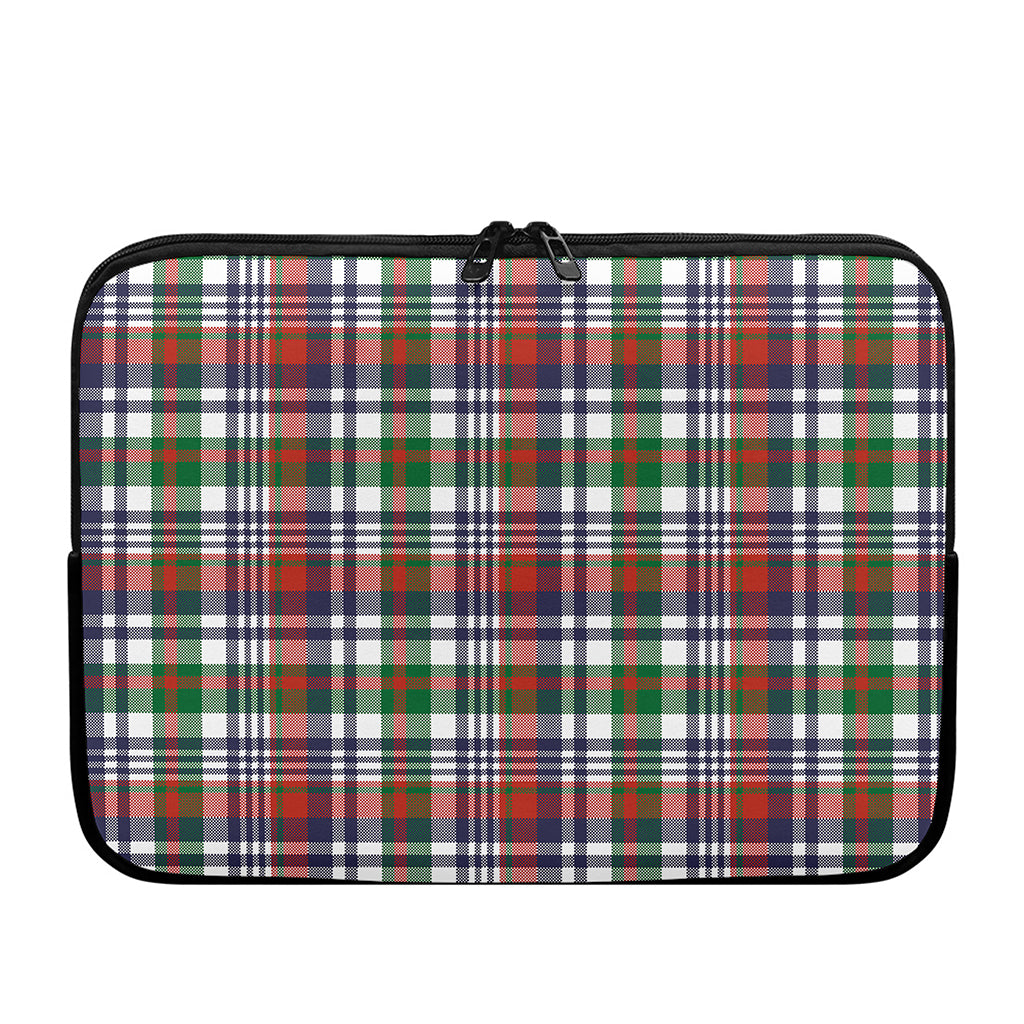Christmas Madras Plaid Print Laptop Sleeve