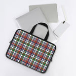 Christmas Madras Plaid Print Laptop Sleeve With Handle