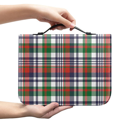 Christmas Madras Plaid Print Leather Bible Cover