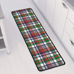 Christmas Madras Plaid Print Long Kitchen Mat