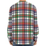 Christmas Madras Plaid Print Long Sleeve Baseball Jersey